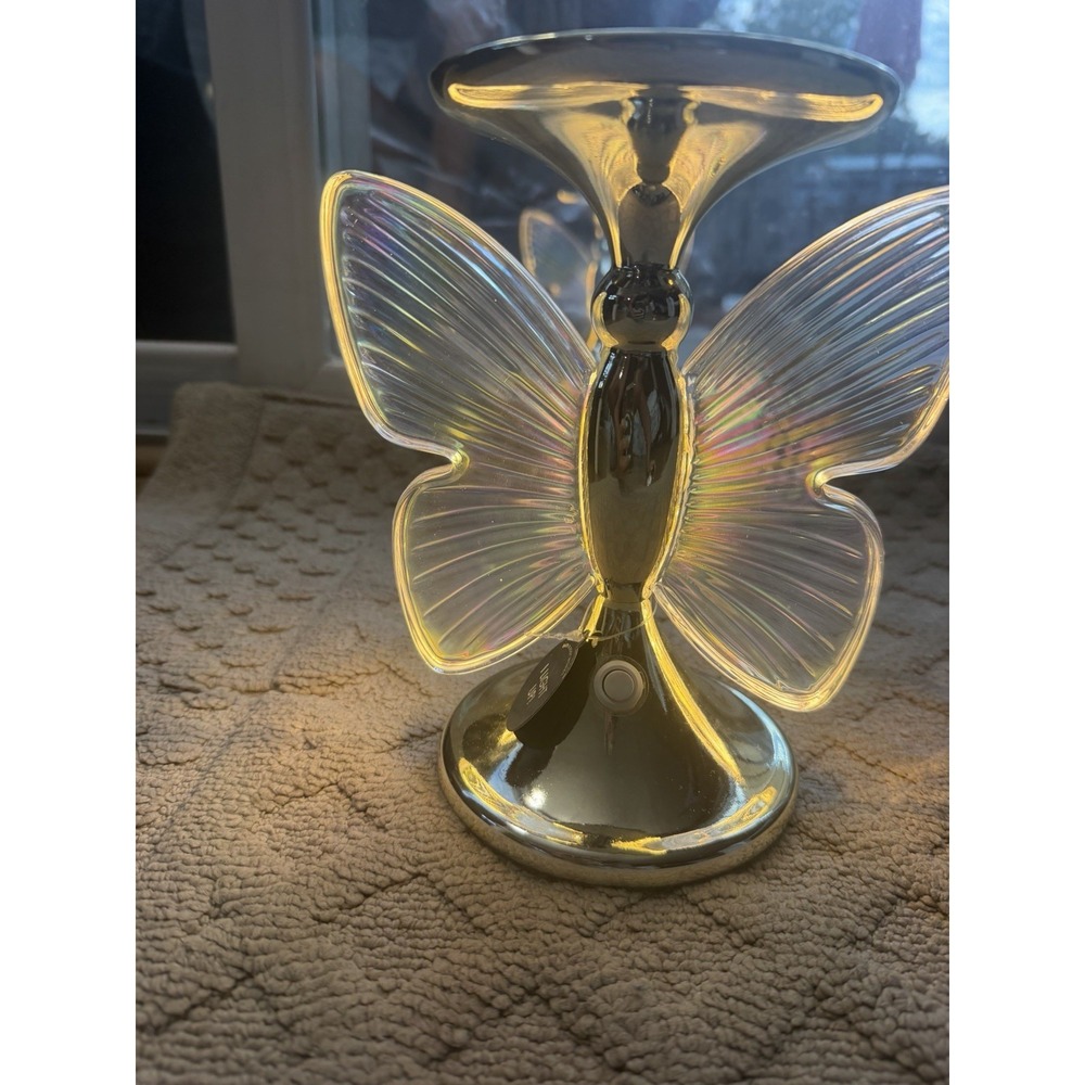 NEW! Bath & Body Works ILLUMINATING BUTTERFLY 3-WICK CANDLE PEDESTAL (NWT)